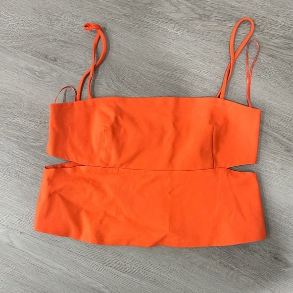 Zara Orange Crop Top - Picture 1 of 1